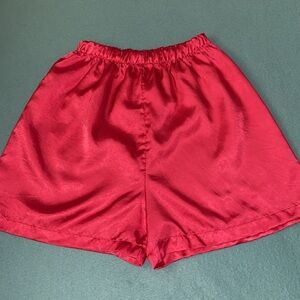 PRIVATE LUXURIES hot pink pajama shorts elastic waistband silky soft size S